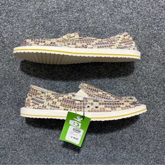 Women’s SANUK Donna Weave Slip On Shoe Fair Isle Aztec Sidewalk Surfer - Picture 1 of 6